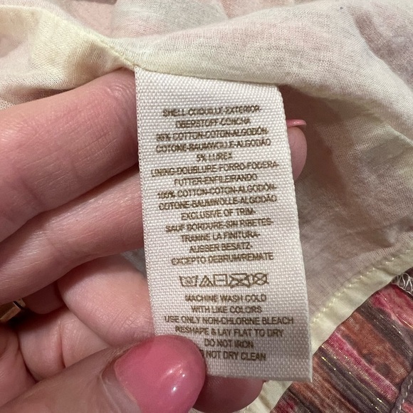 FREE PEOPLE Orange tones smock stretch waist mini dress with thin straps - Picture 15 of 15